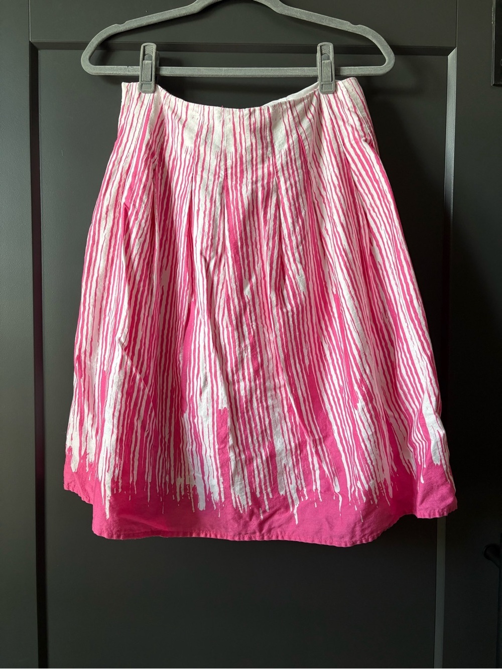 Cato Pink and White Striped Circle Skirt - Picture 3 of 5